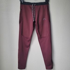 Nike Trail Men's Lunar Ray Winterized Running Tight Fit Small In Burgundy Crush